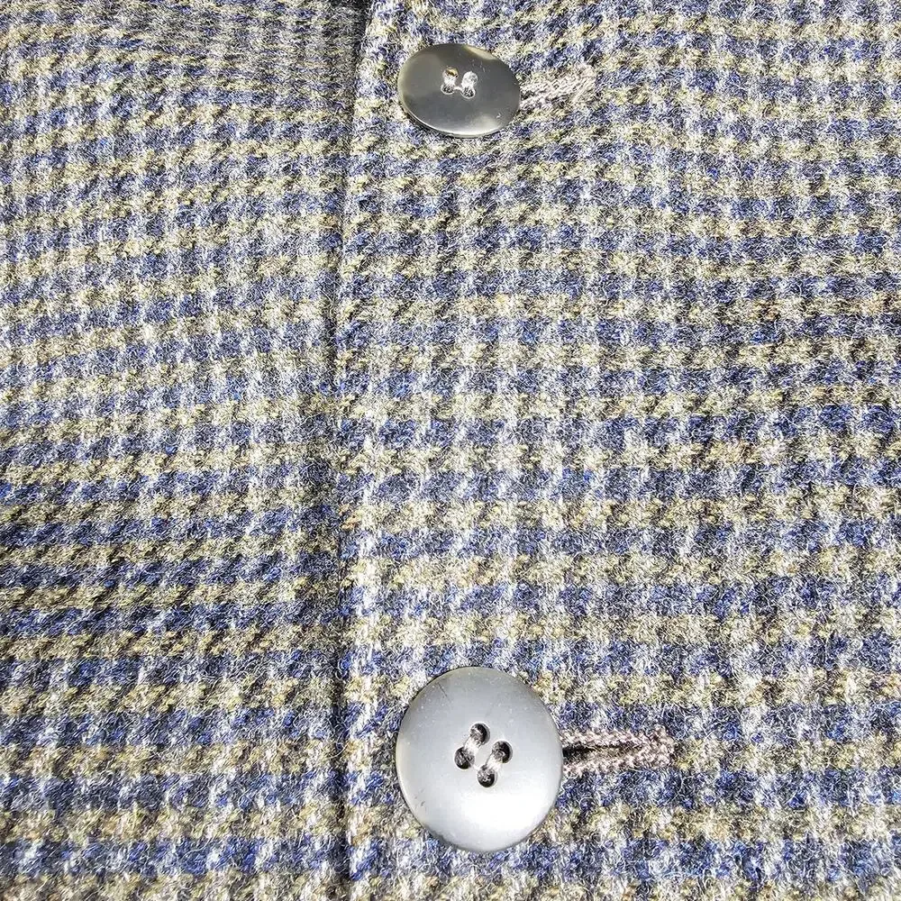 Vintage Woolrich Men's Wool Blend Blazer Sport Coat Gray Houndstooth Size L